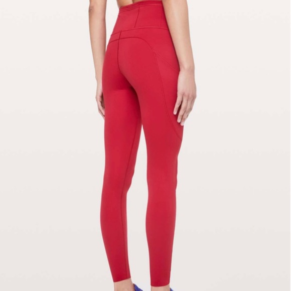 **SOLD** Lululemon Size2 Fast&Free Tight 28” Dark Red EUC - Picture 2 of 9